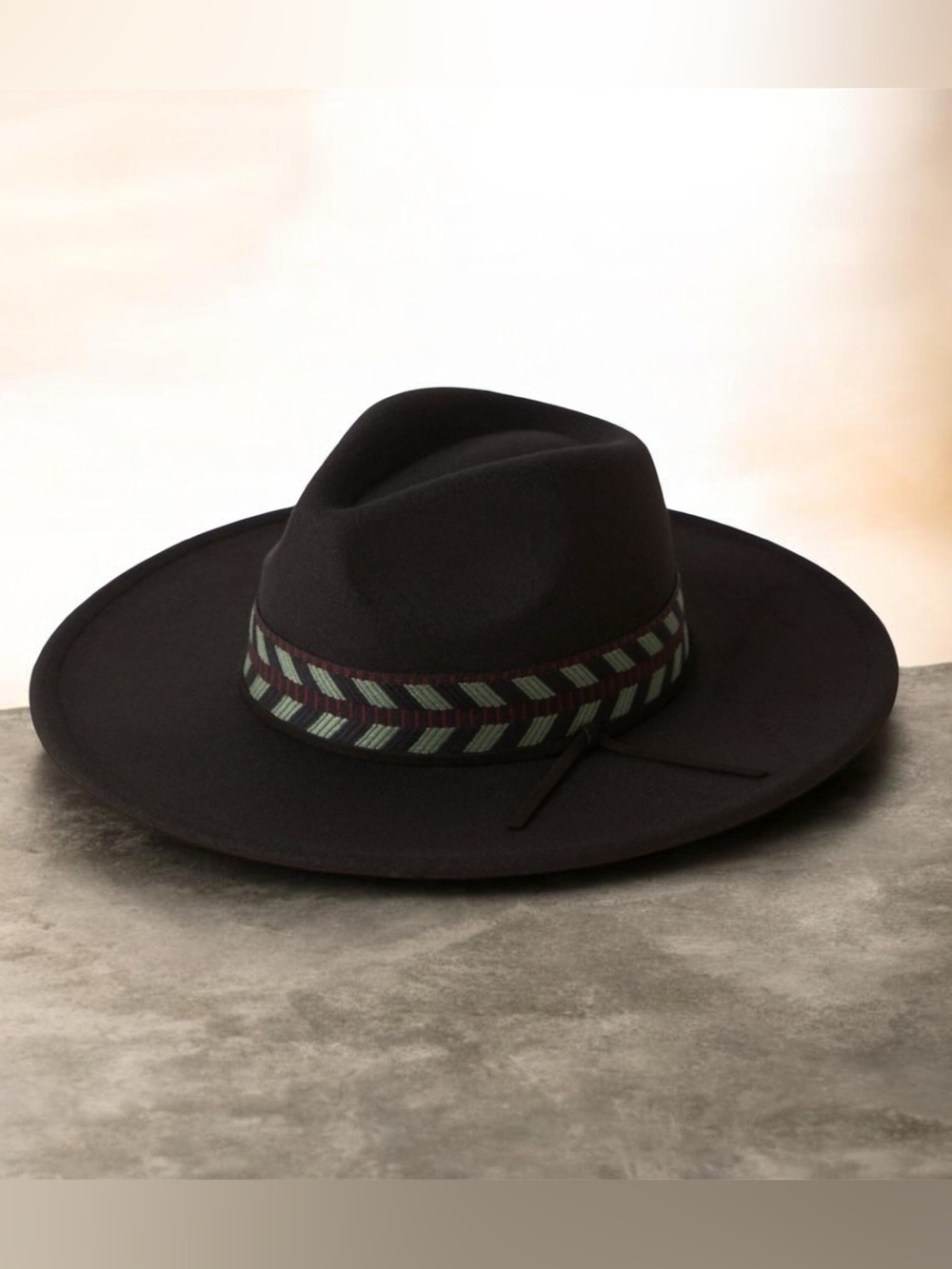 FREE PEOPLE RANCHER WIDE BRIM HAT BLACK